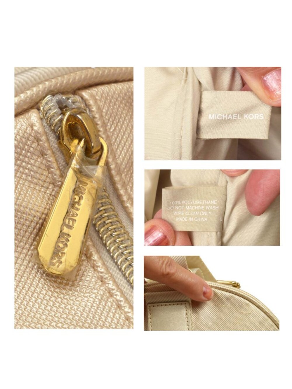 Michael Kors Shimmer Gold Carryall/Weekender Duffle Bag - Picture 11 of 11